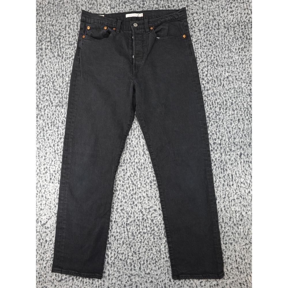 Levi's Wedgie Straight Jeans Womens 30 Black High Rise Premium 34964-0023